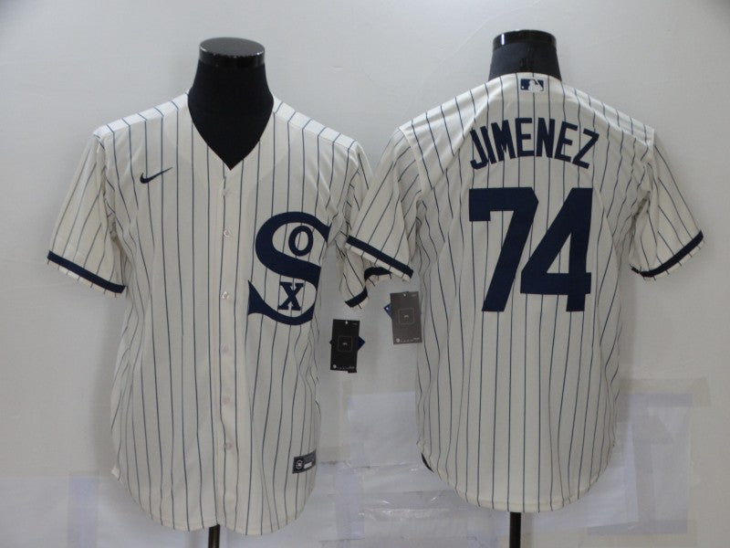 Eloy Jimenez Chicago White Sox cream jersey