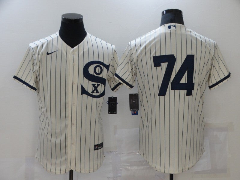 Eloy Jimenez Chicago White Sox cream jersey