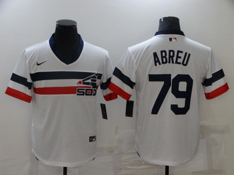 Jose Abreu Chicago White Sox white Throwback jersey