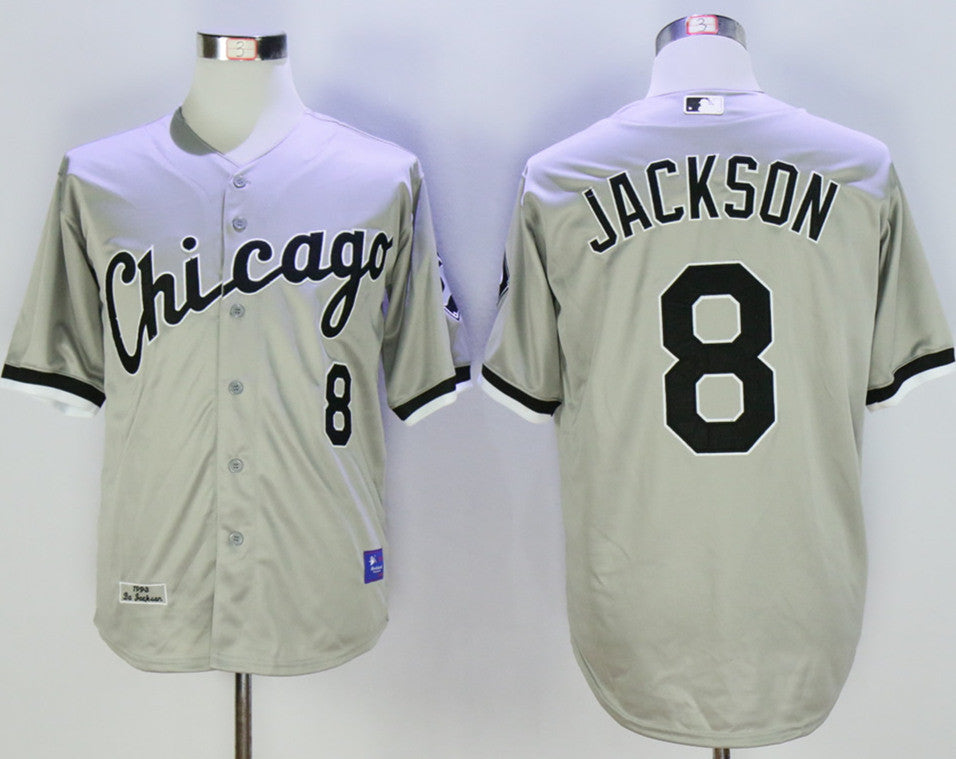 Joe Jackson Chicago White Sox grey Throwback jersey