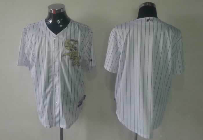 Blank Pinstripe Chicago White Sox camo Camo jersey