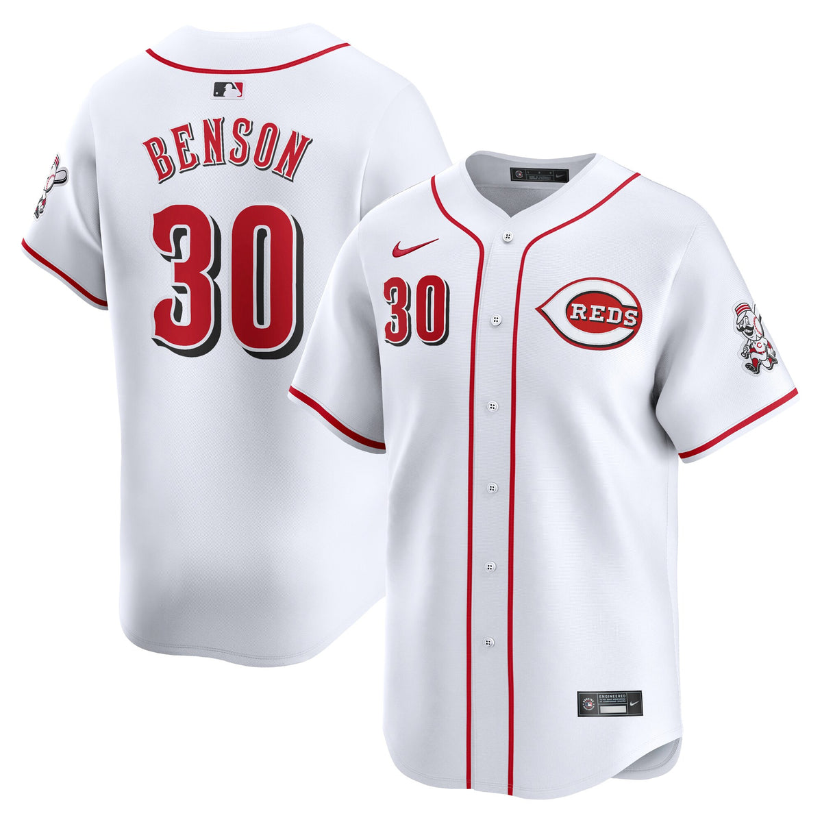 Will Benson Cincinnati Reds white Limited jersey