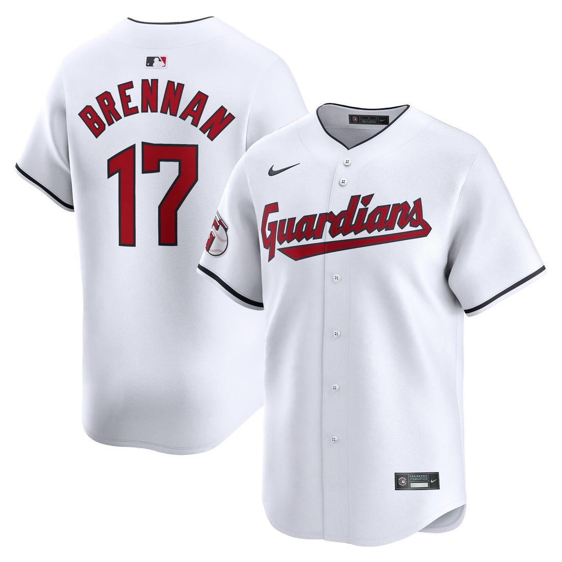 Will Brennan Cleveland Guardians white Limited jersey