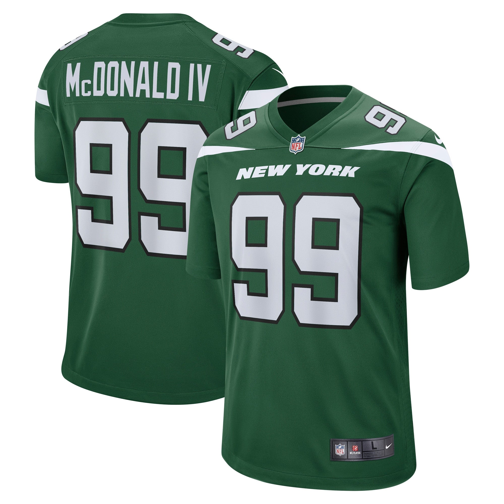 Will Mcdonald Iv New York Jets green jersey