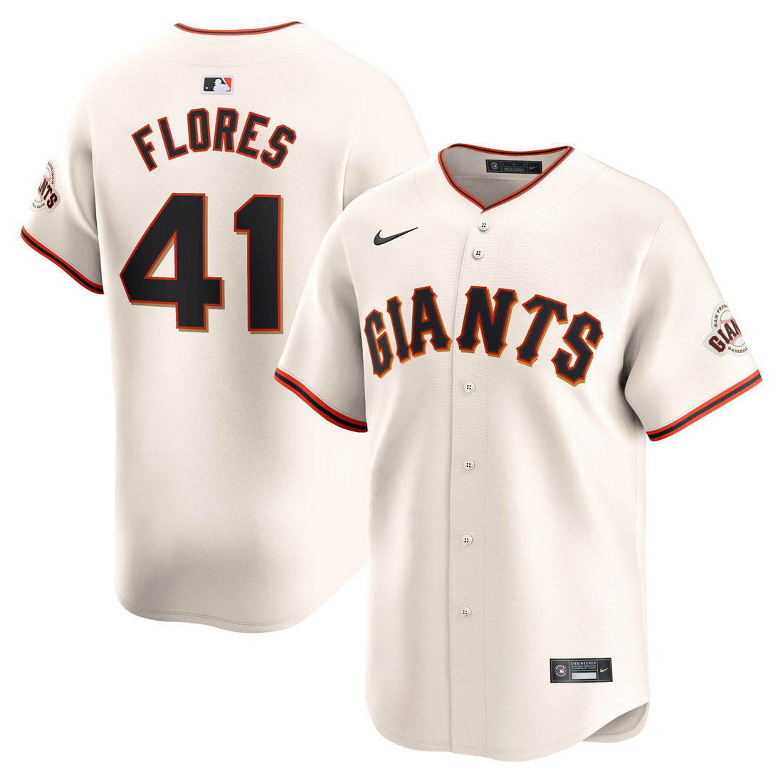 Wilmer Flores San Francisco Giants cream Limited jersey