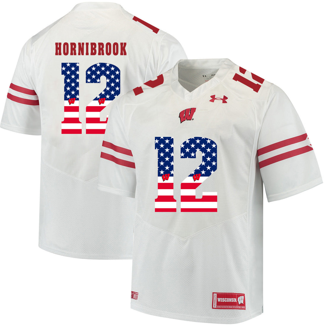 Alex Hornibrook Wisconsin Badgers white jersey