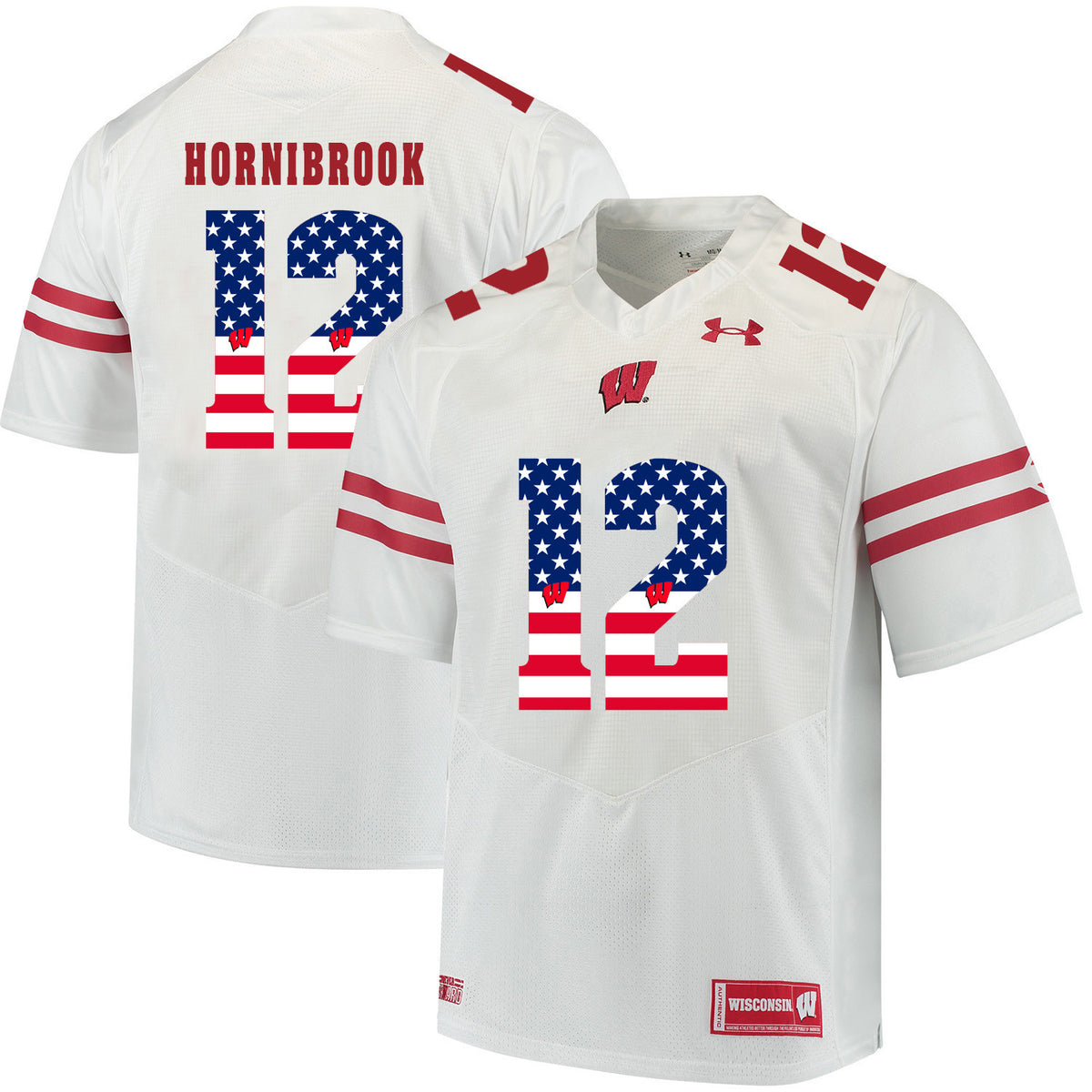 Alex Hornibrook Wisconsin Badgers white jersey