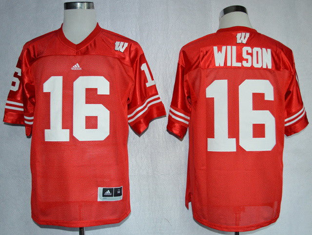 Russell Wilson Wisconsin Badgers red jersey