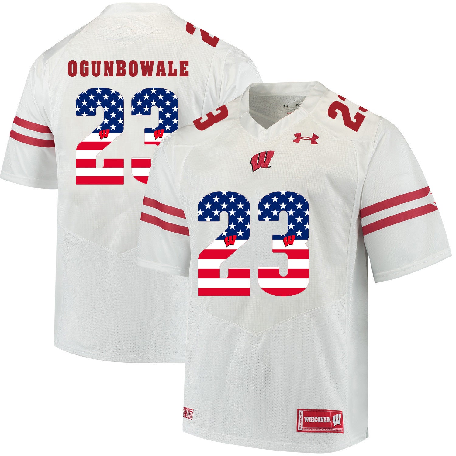 Dare Ogunbowale Wisconsin Badgers white jersey