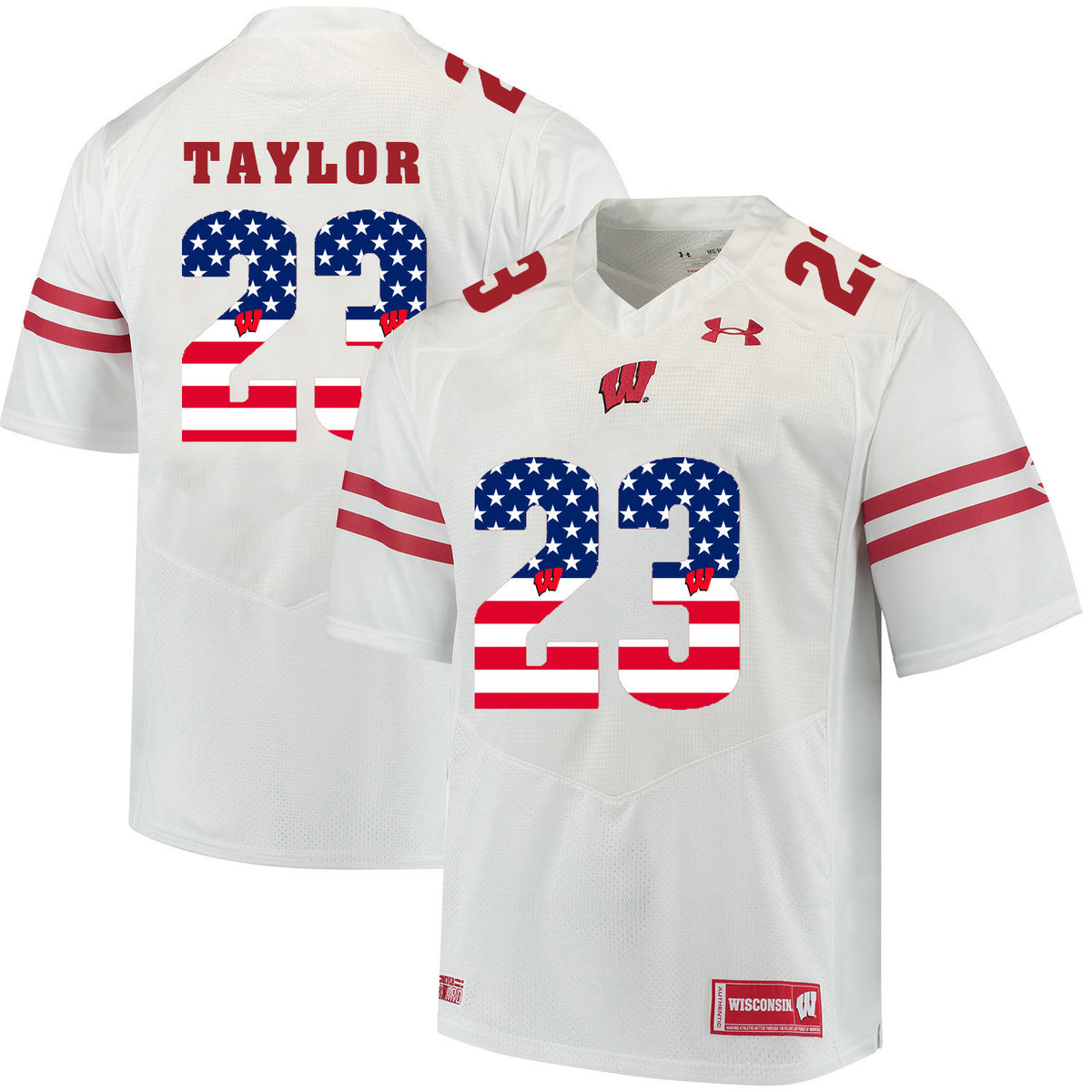 Jonathan Taylor Wisconsin Badgers white jersey