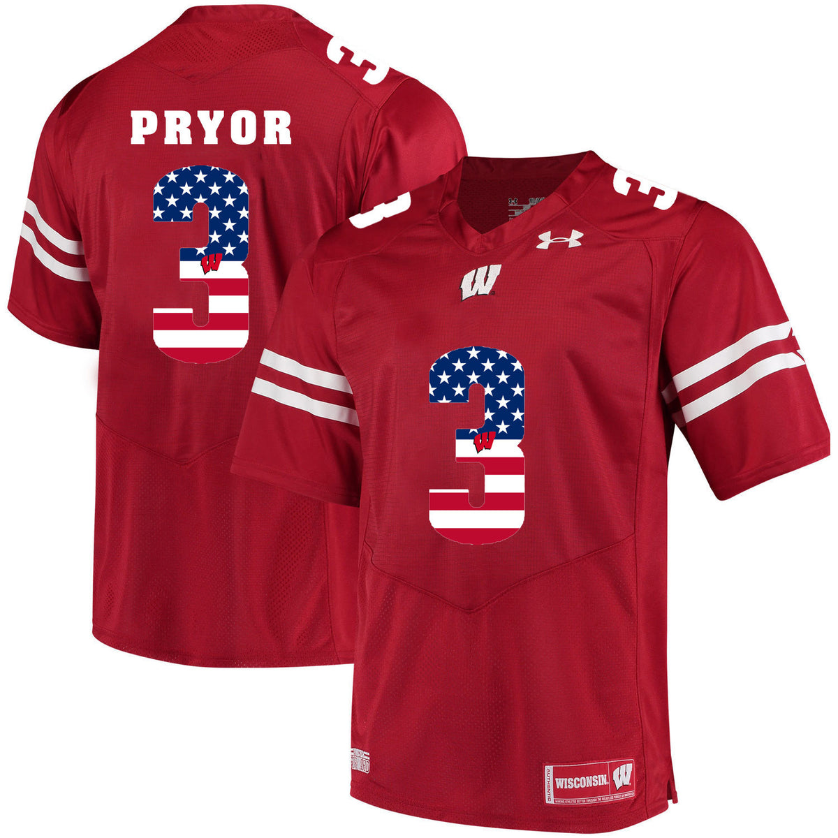 Kendric Pryor Wisconsin Badgers red jersey