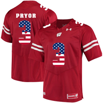 Kendric Pryor Wisconsin Badgers red jersey
