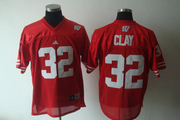 Clay Wisconsin Badgers red jersey