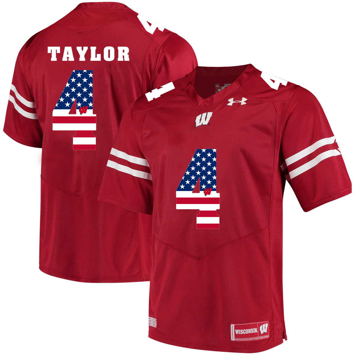 A.J. Taylor Wisconsin Badgers red jersey