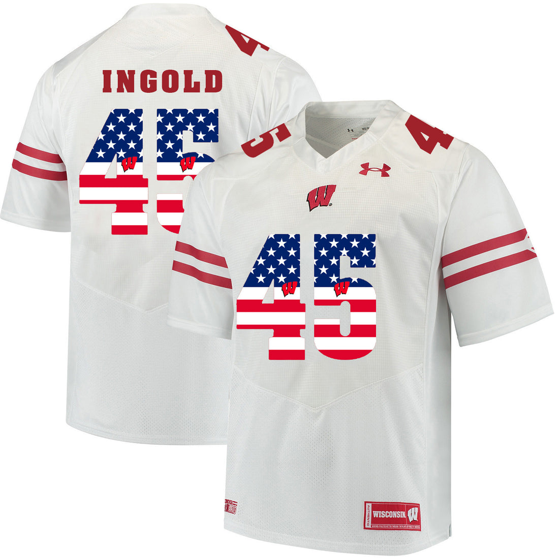 Alec Ingold Wisconsin Badgers white jersey