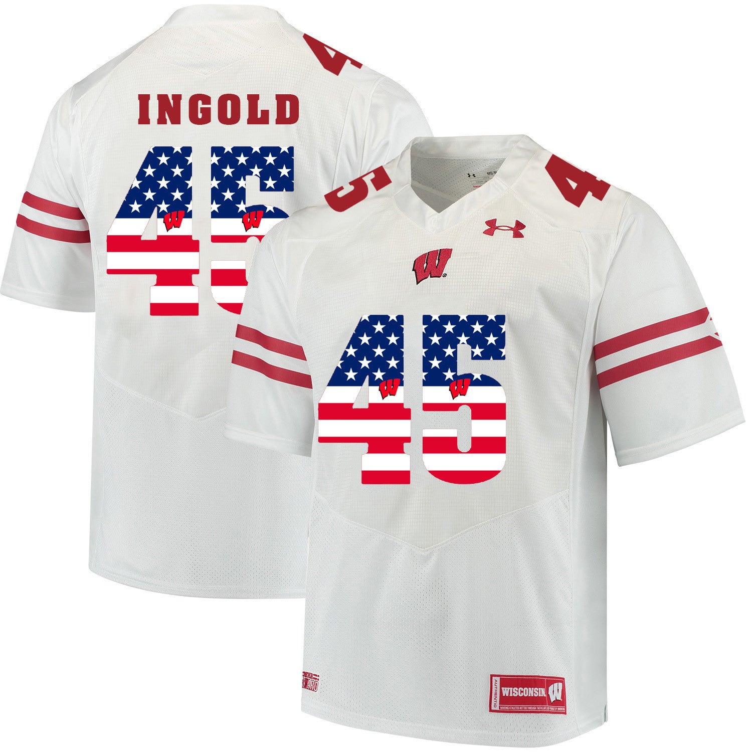 Alec Ingold Wisconsin Badgers white jersey