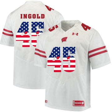 Alec Ingold Wisconsin Badgers white jersey