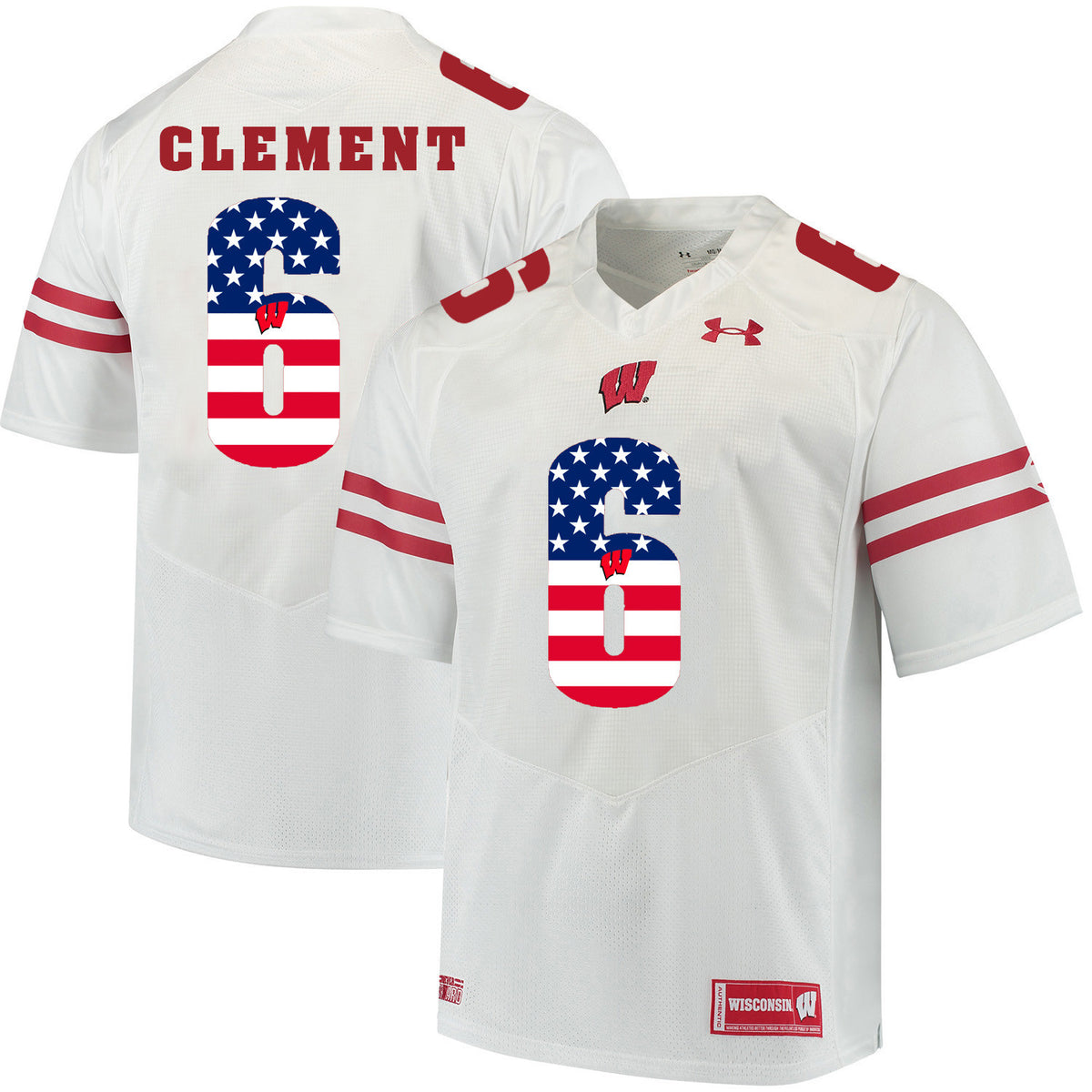 Corey Clement Wisconsin Badgers white jersey