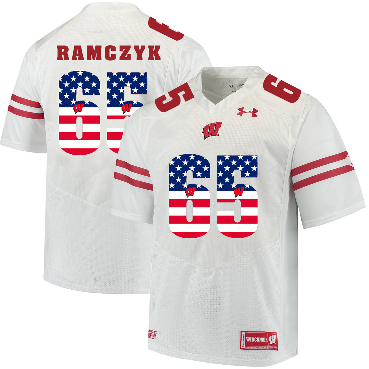 Ryan Ramczyk Wisconsin Badgers white jersey