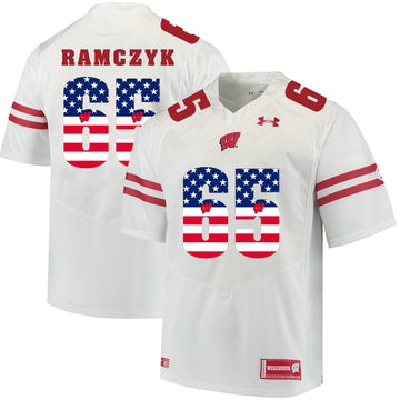 Ryan Ramczyk Wisconsin Badgers white jersey