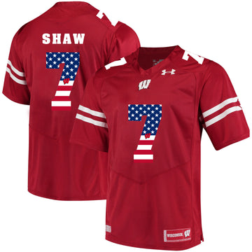 Bradrick Shaw Wisconsin Badgers red jersey