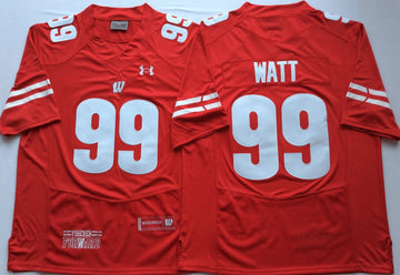 J.J. Watt Wisconsin Badgers red jersey