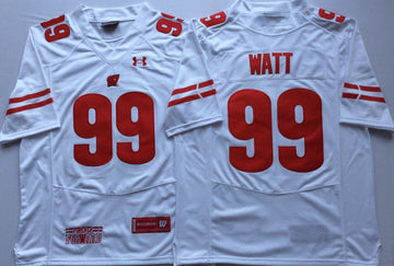 J.J. Watt Wisconsin Badgers white jersey