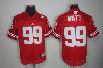 Watt Wisconsin Badgers red jersey