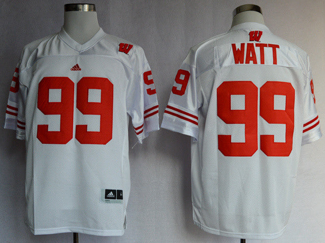 Watt Wisconsin Badgers white jersey