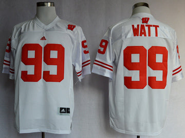 Watt Wisconsin Badgers white jersey