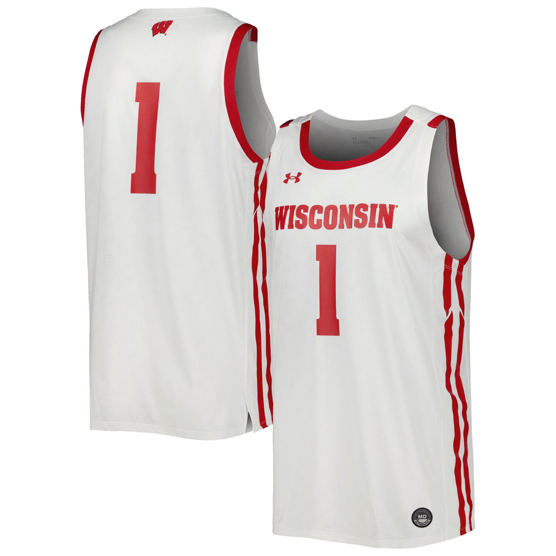 Under Armour Wisconsin Badgers white jersey