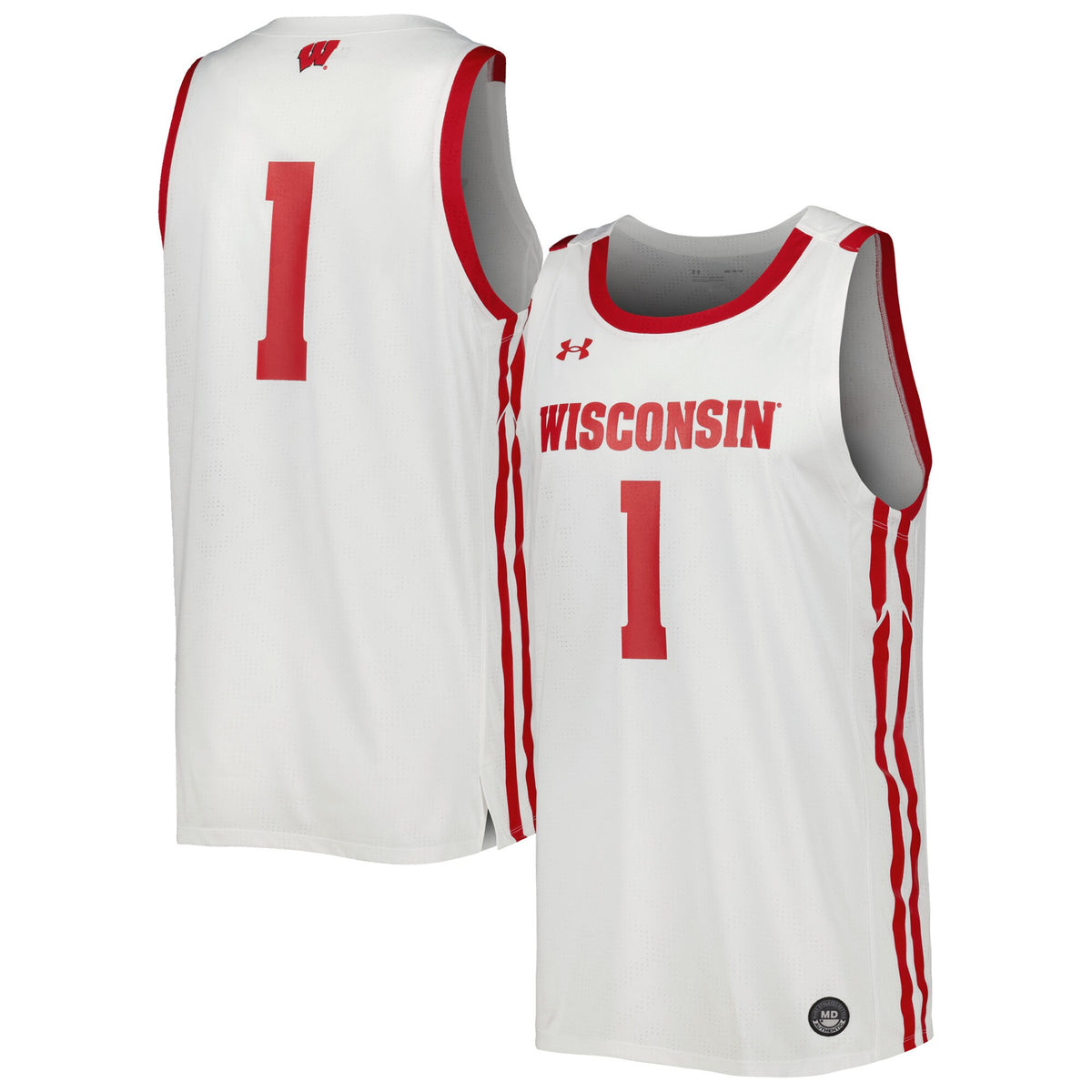 Under Armour Wisconsin Badgers white jersey