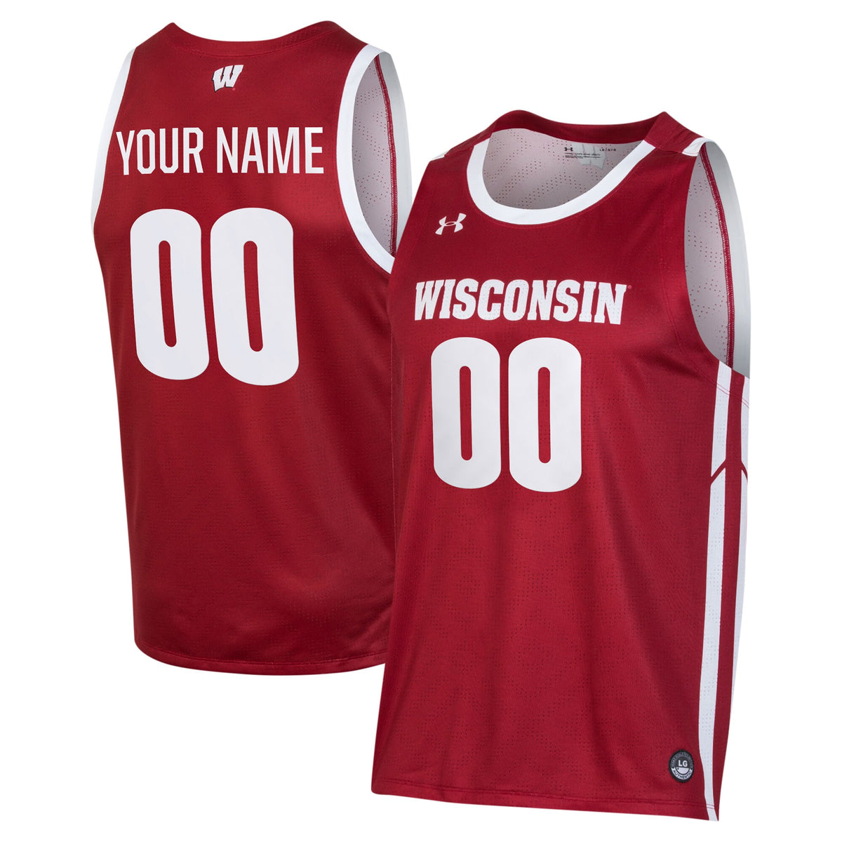Custom Wisconsin Badgers red Alternate jersey