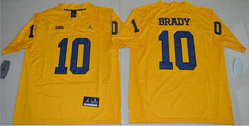 Tom Brady Michigan Wolverines gold Limited jersey