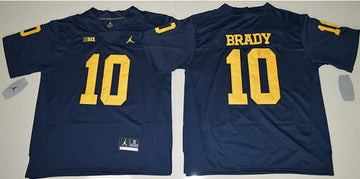 Tom Brady Michigan Wolverines navy jersey