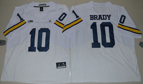 Tom Brady Michigan Wolverines white Elite jersey