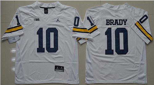 Tom Brady Michigan Wolverines white jersey