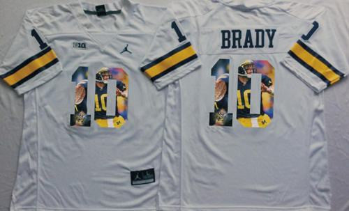 Tom Brady Michigan Wolverines white Fashion jersey