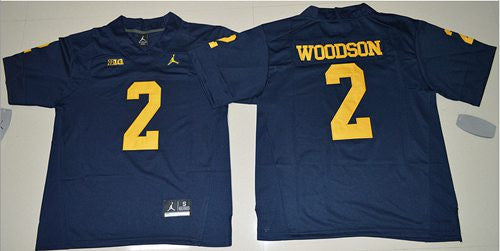 Charles Woodson Michigan Wolverines navy jersey