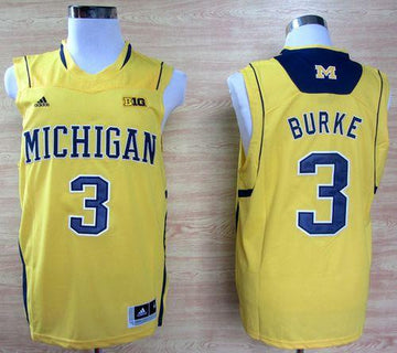 Trey Burke Michigan Wolverines gold jersey