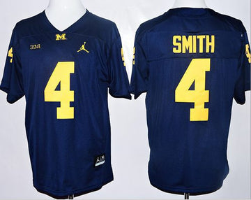 De'Veon Smith Michigan Wolverines navy jersey