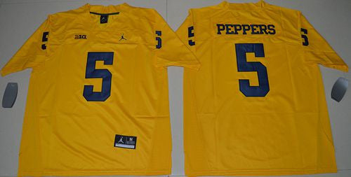 Jabrill Peppers Michigan Wolverines gold Limited jersey