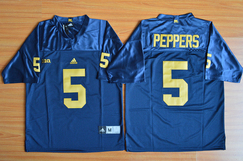 Jabrill Peppers Michigan Wolverines navy jersey