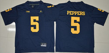 Jabrill Peppers Michigan Wolverines navy jersey