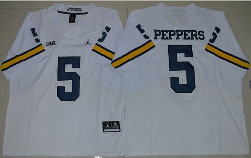 Jabrill Peppers Michigan Wolverines white Elite jersey