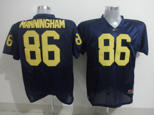 Mario Manningham Michigan Wolverines blue jersey