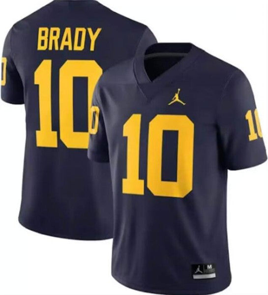 Michigan Tom Brady Michigan Wolverines navy jersey