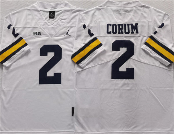 Michigan Corum Michigan Wolverines white jersey