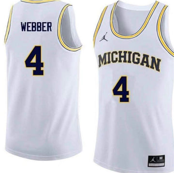 Michigan Chris Webber Michigan Wolverines white jersey