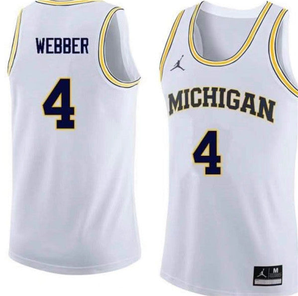 Michigan Chris Webber Michigan Wolverines white jersey